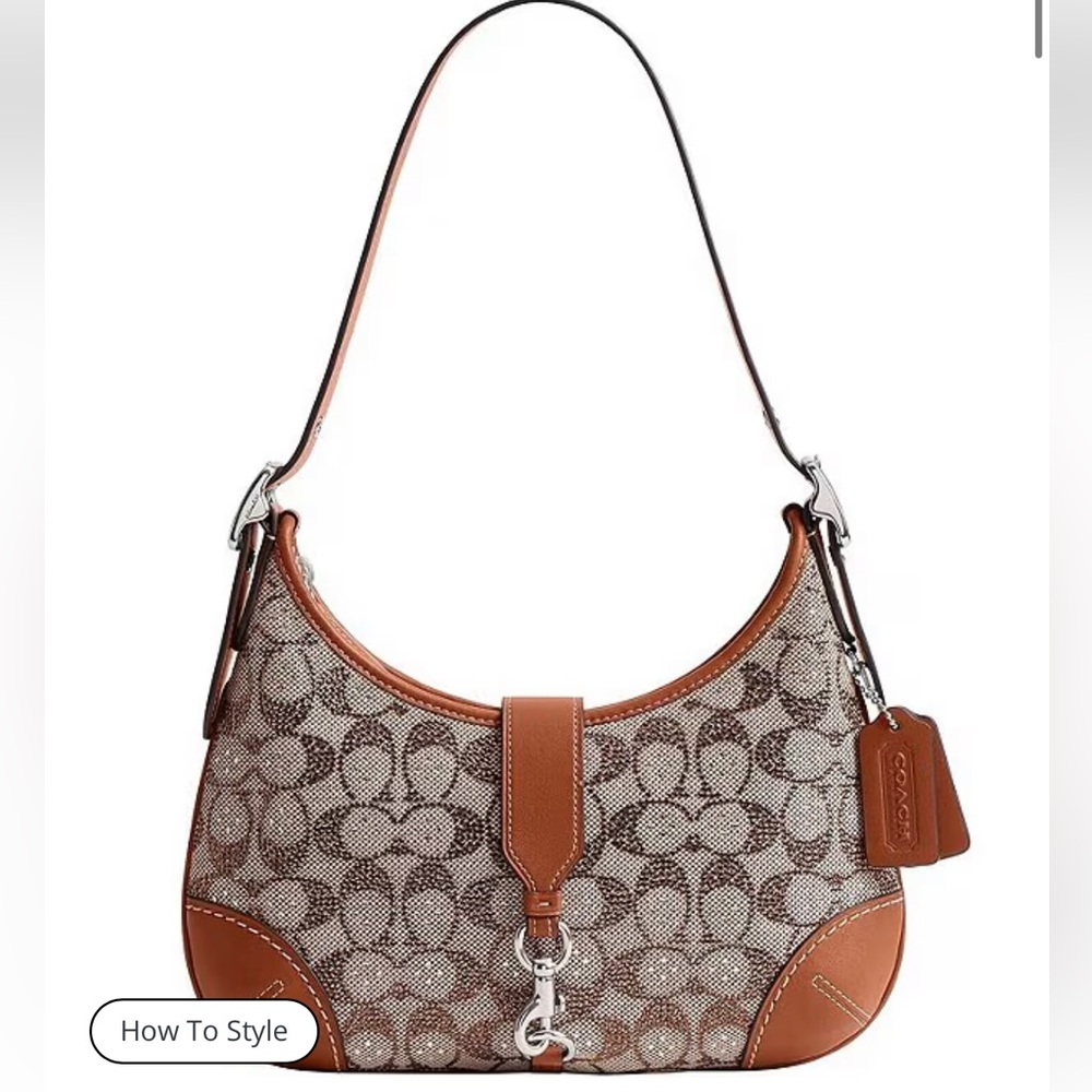NWT Coach Signature Brown and Tan Shoulder Bag